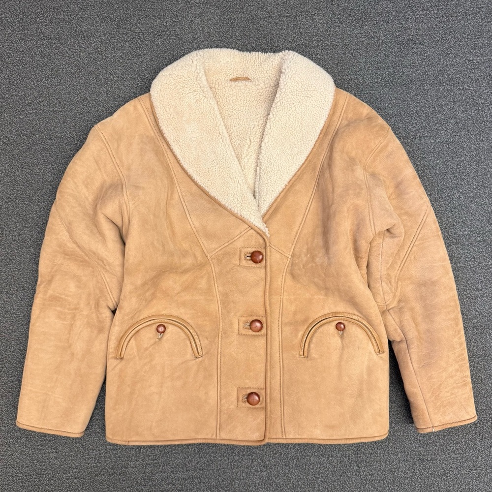 Blazé Milano Tatoosh Shearling Coat in Cognac